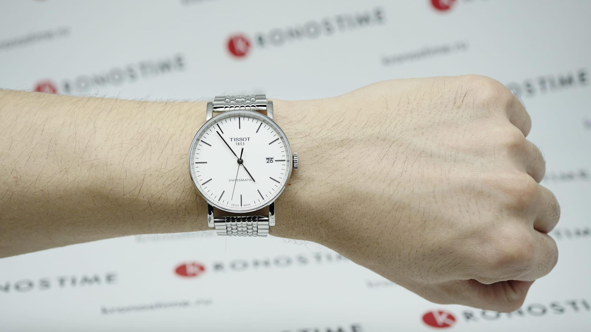 Tissot Tissot Everytime Swissmatic T109.407.11.031.00 механические часы с аксессуарами мужские часы модель T1094071103100